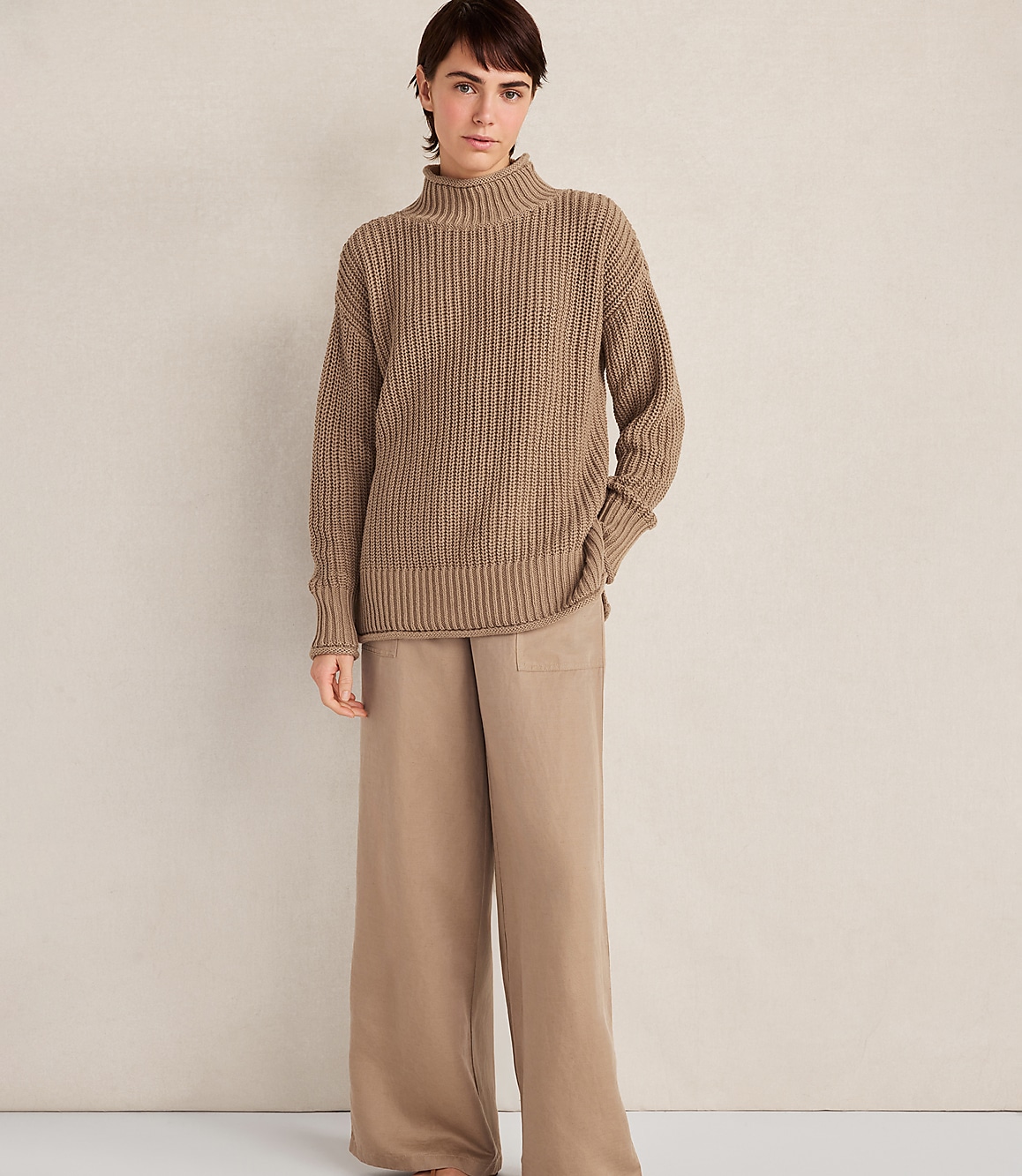 Haven Well Within Organic Cotton Roll Neck Sweater