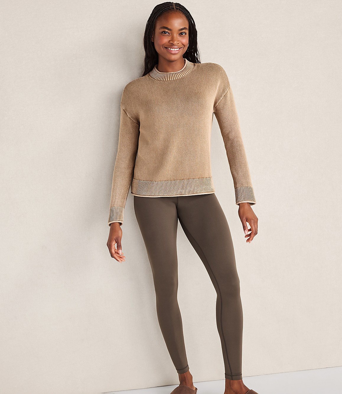 Haven Well Within Organic Cotton Stripe Roll Neck Sweater