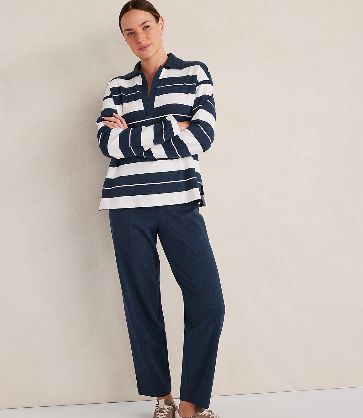 Haven Well Within Organic Cotton Interlock Barrel Leg Pants
