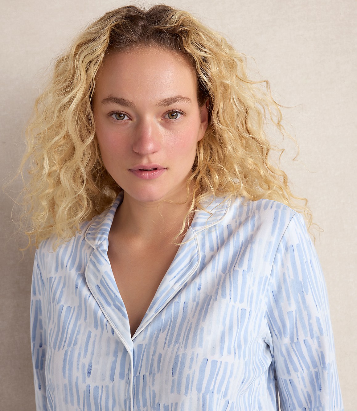 Haven Well Within Organic Cotton Jersey Watercolor Wave Pajama Top