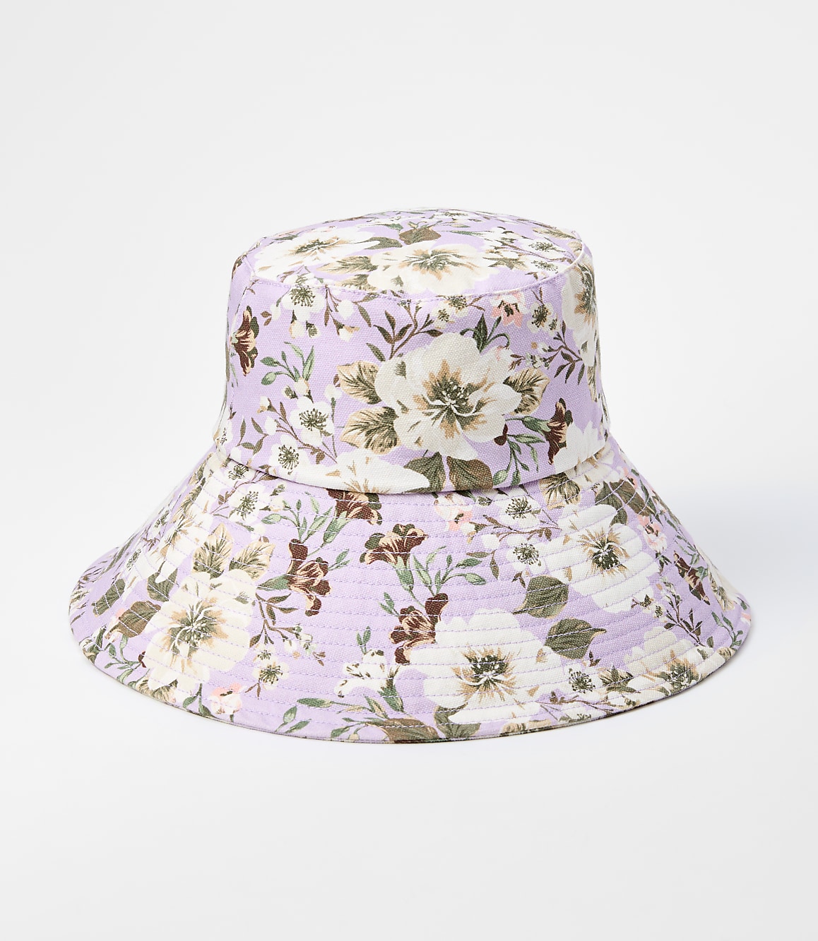 Floral Wide Brim Bucket Hat