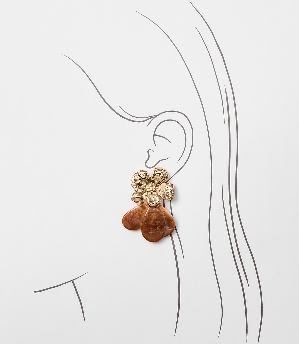 Floral Resin Statement Earrings