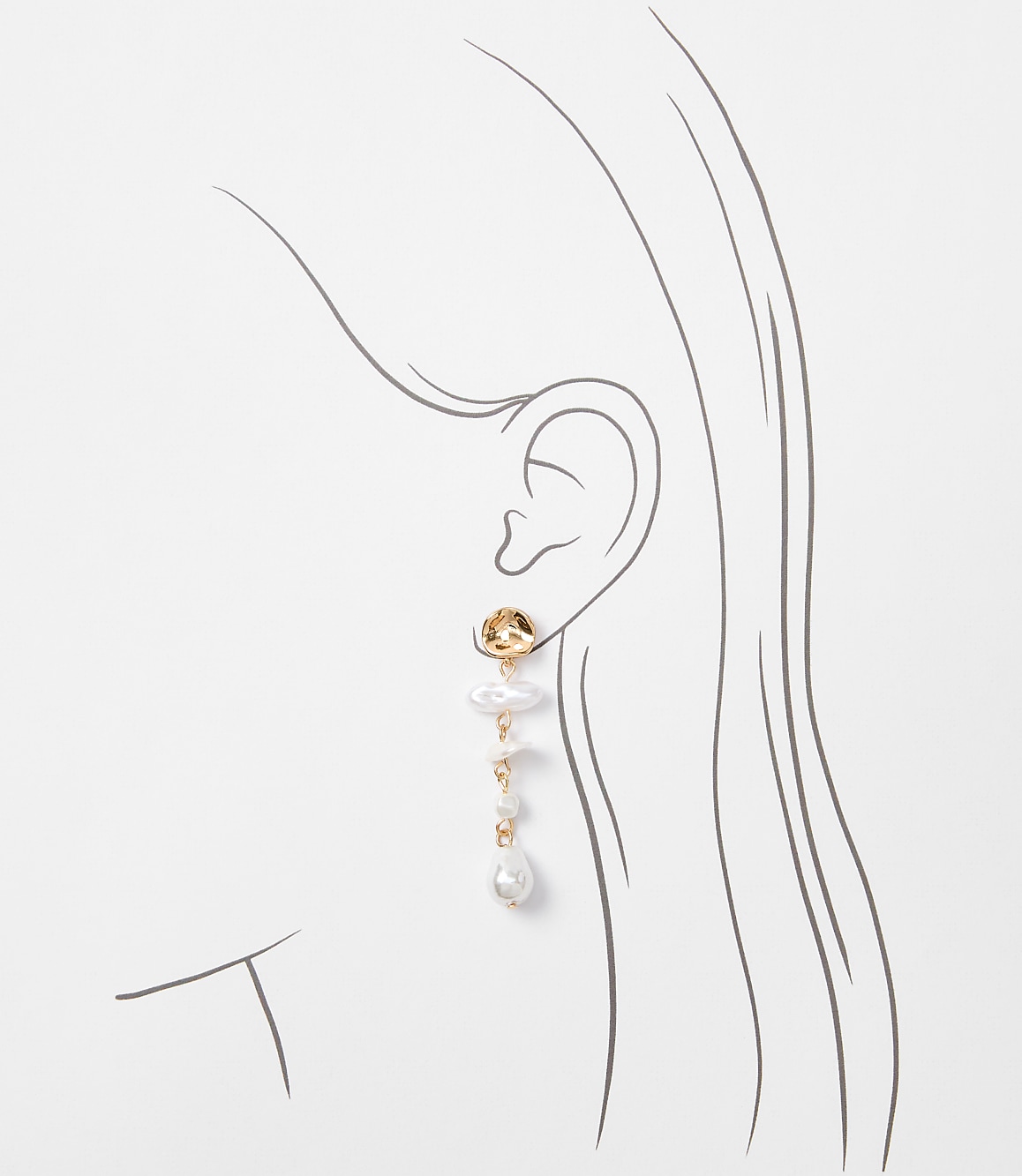 Mother Of Pearl Linear Statement Earrings