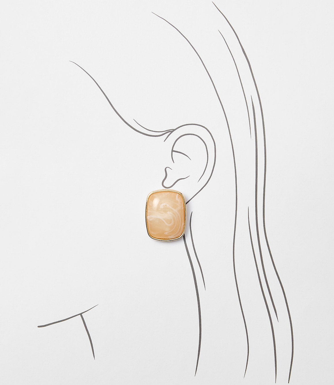 Marbleized Statement Stud Earrings