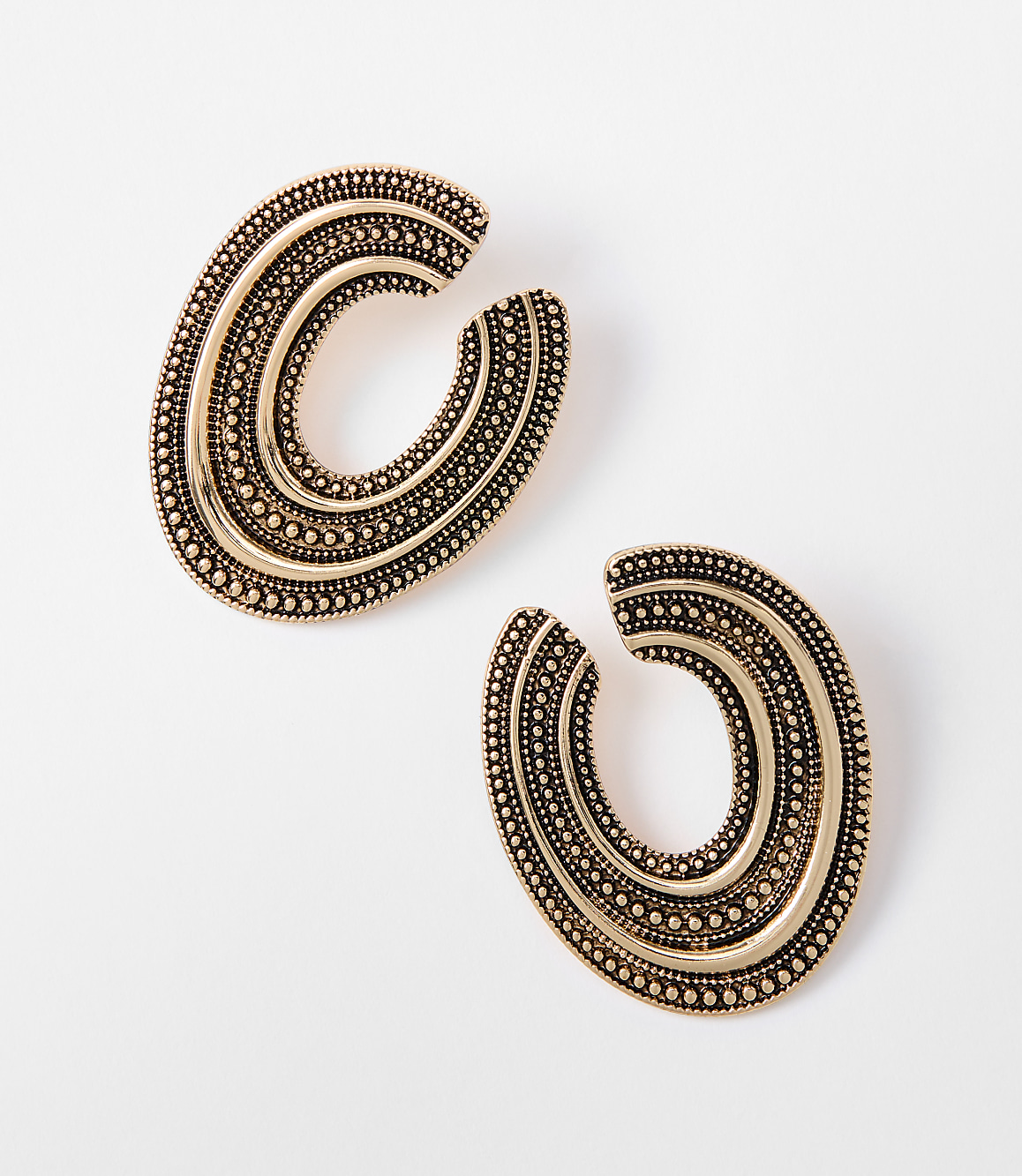 Textured Chunky Hoop Earrings