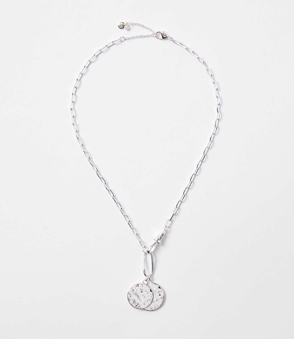 Hammered Coin Charm Necklace
