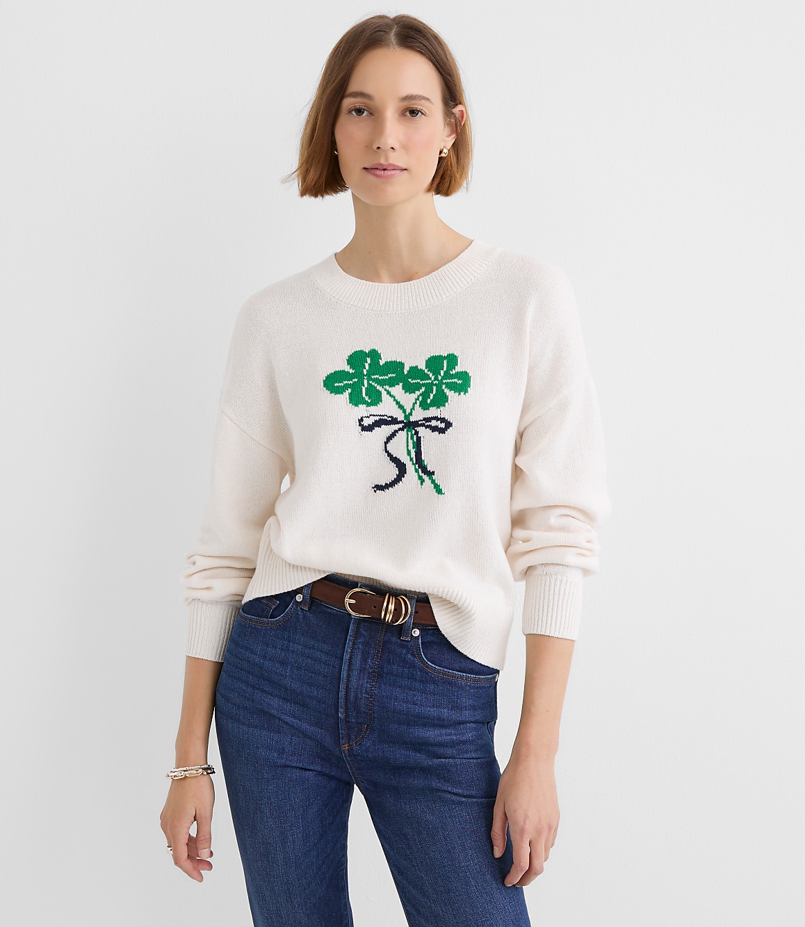 Petite Clover Bouquet Sweater