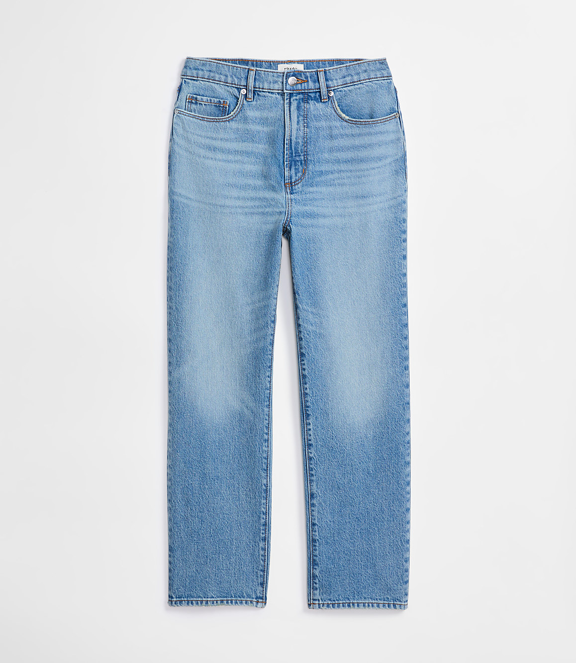Rivete Tall Curvy High Rise Straight Jeans in Aura Wash