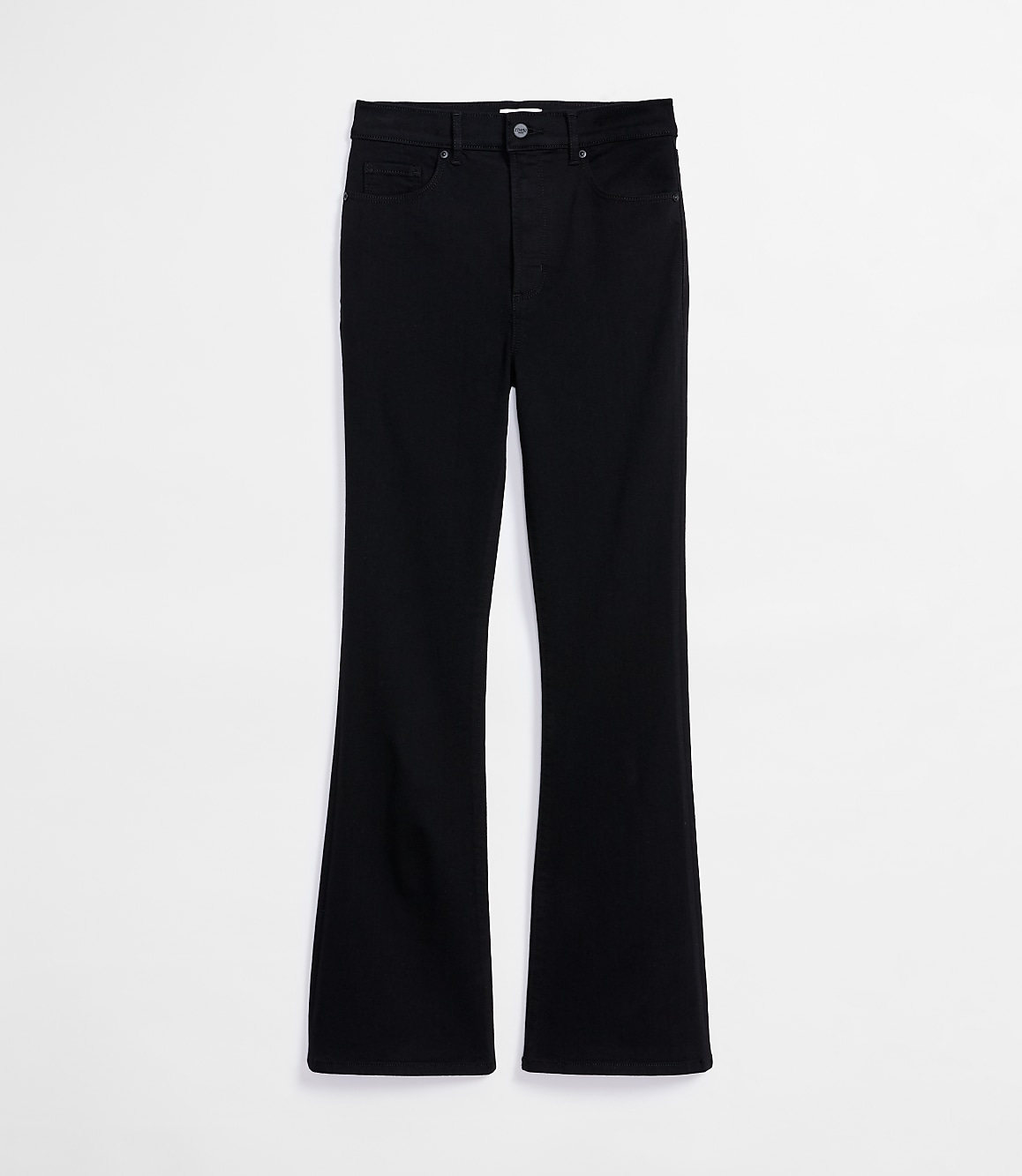 Rivete Tall High Rise Slim Flare Jeans in Noir Wash