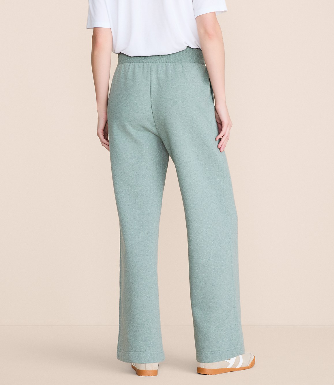 Petite Lou & Grey Heathered Elite Fleece Wide Leg Sweatpants