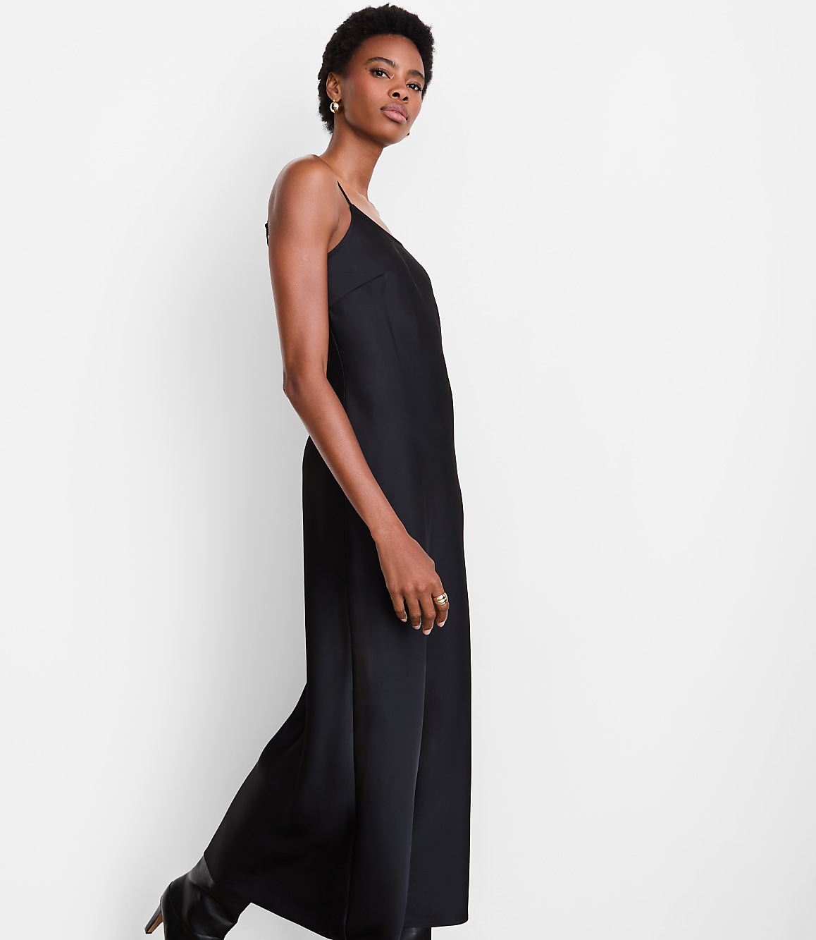 Petite LOFT Versa Satin Maxi Slip Dress