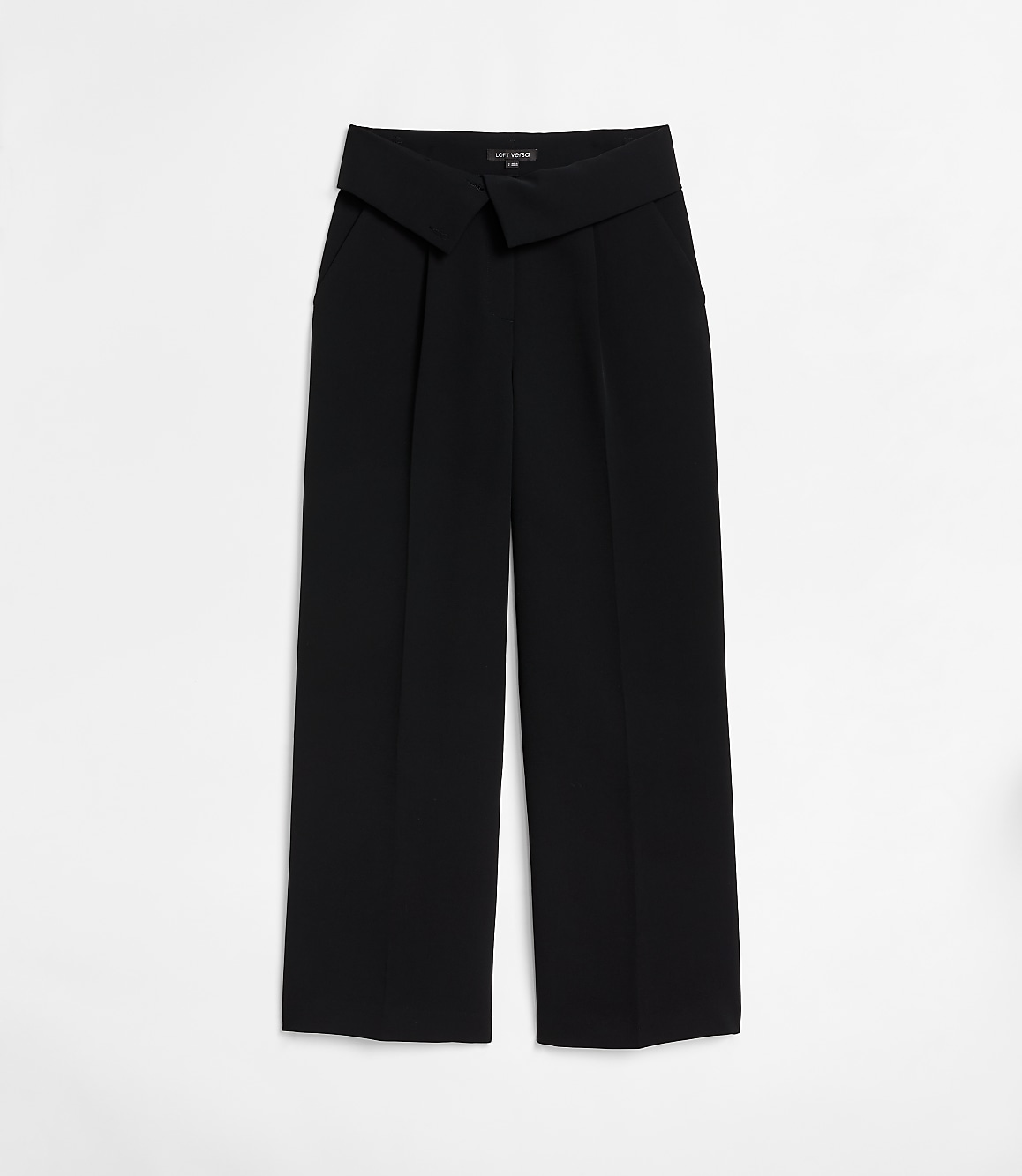 Tall LOFT Versa Crepe Drape Foldover Waist Palazzo Pants