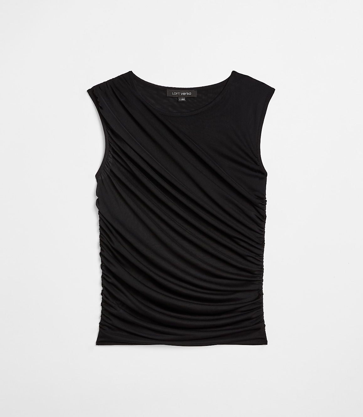 Petite LOFT Versa Mesh Ruched Tank Top