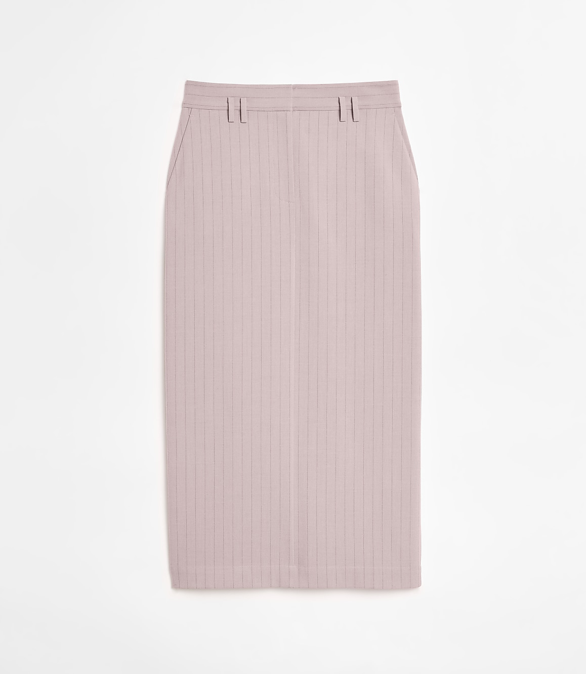 Petite LOFT Versa Seasonless Stretch Trouser Midi Pocket Skirt in Stripe