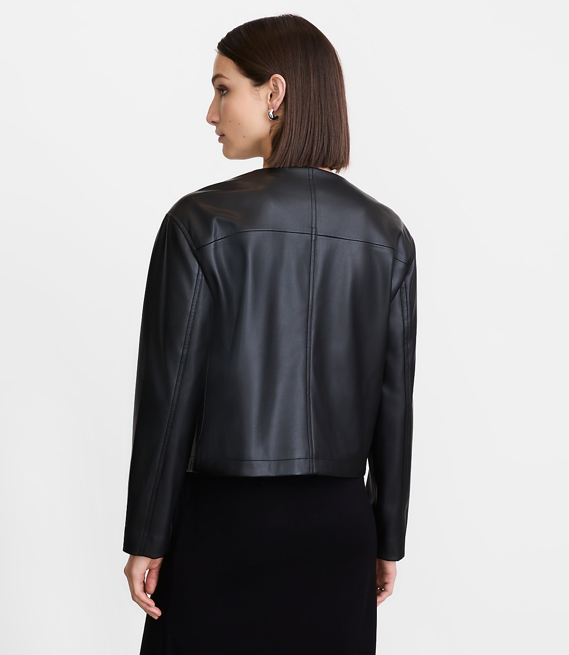 Petite LOFT Versa Faux Leather Zip Pocket Jacket