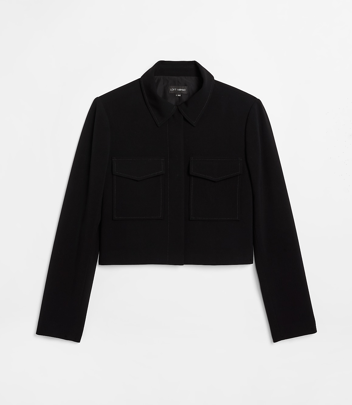 Petite LOFT Versa Seasonless Stretch Patch Pocket Jacket