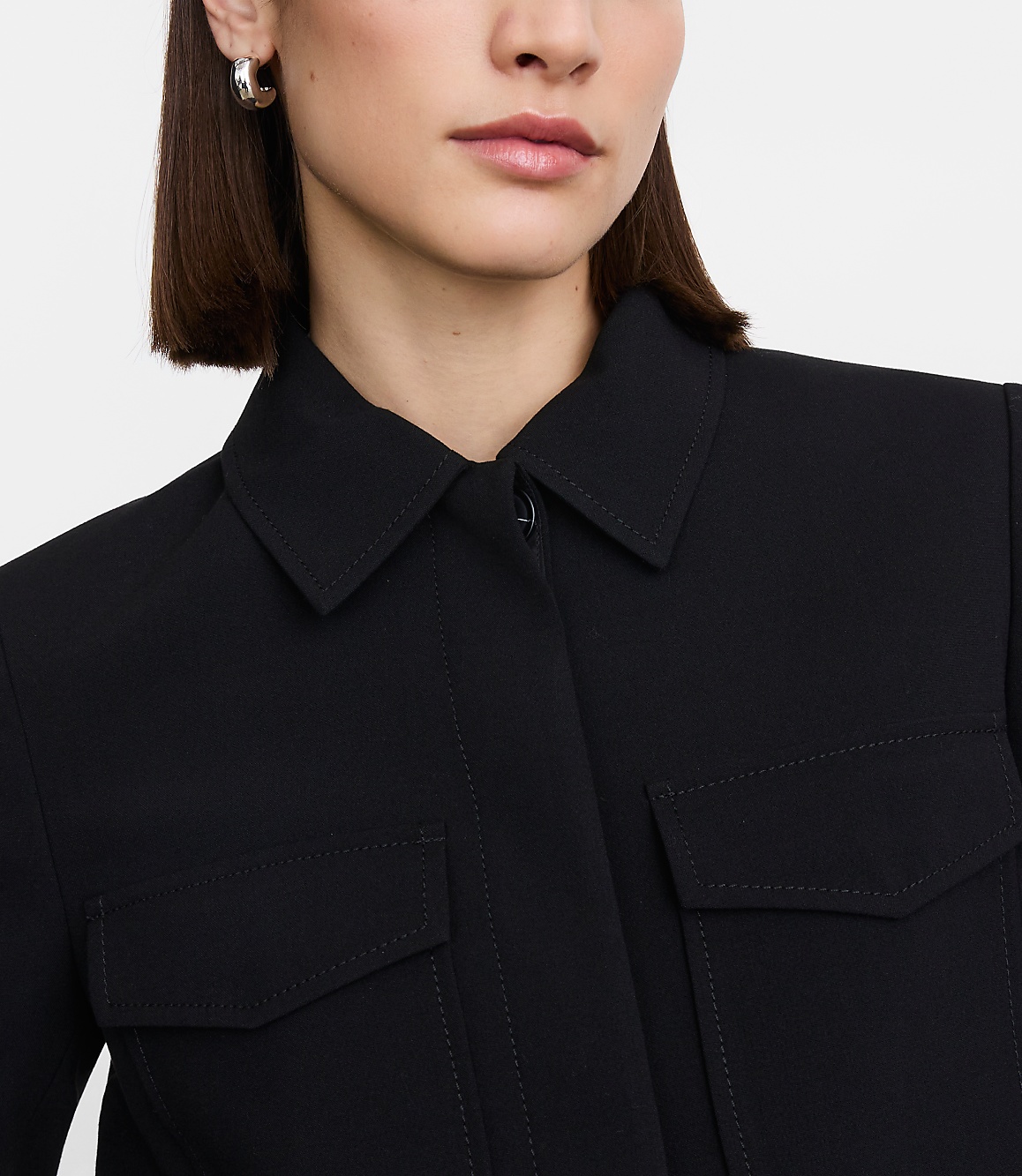 Petite LOFT Versa Seasonless Stretch Patch Pocket Jacket