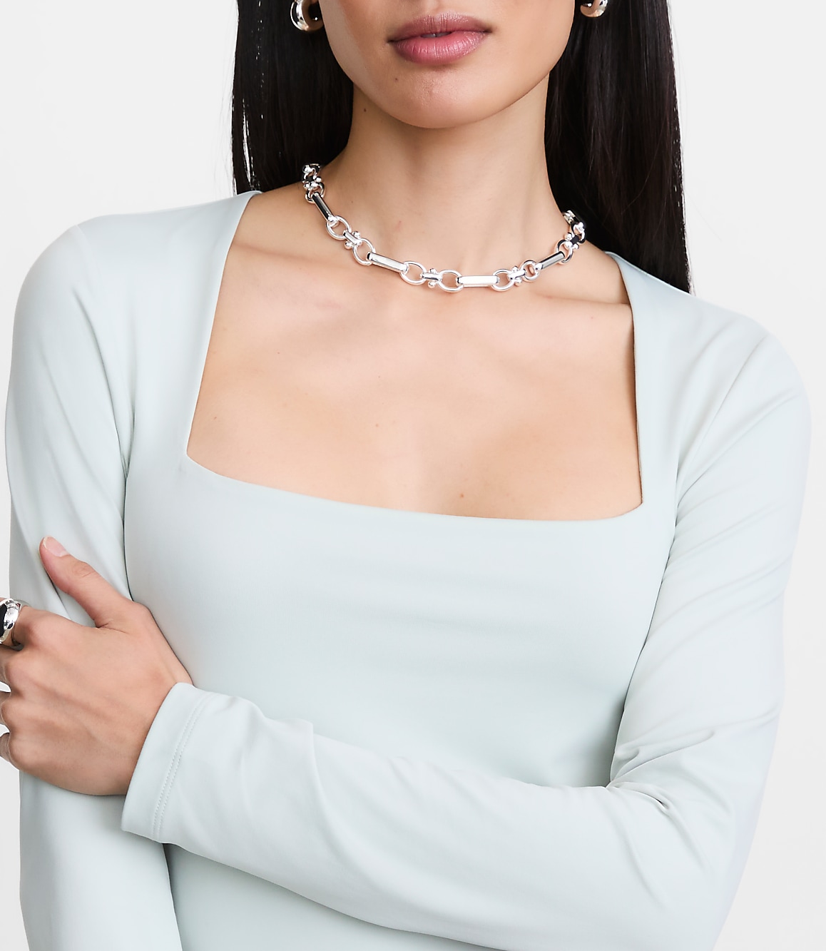 Petite LOFT Versa 360 Knit Square Neck Top