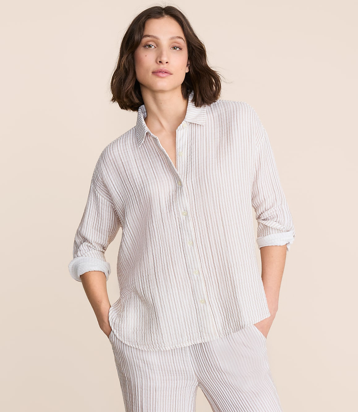Lou & Grey Striped Triple Cloth Shirt