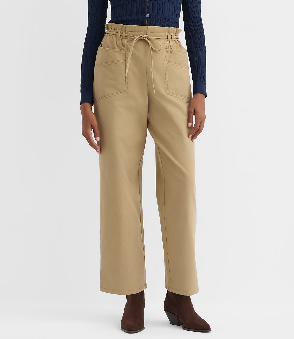 Petite Paperbag Utility Pants