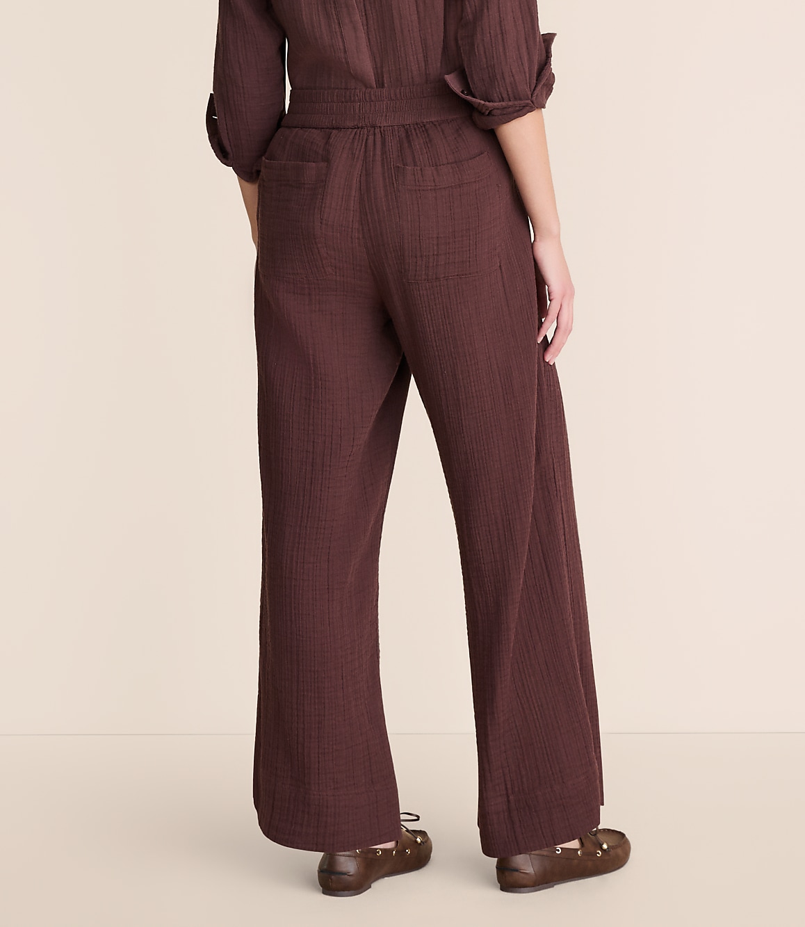 Petite Lou & Grey Triple Cloth Wide Leg Pants
