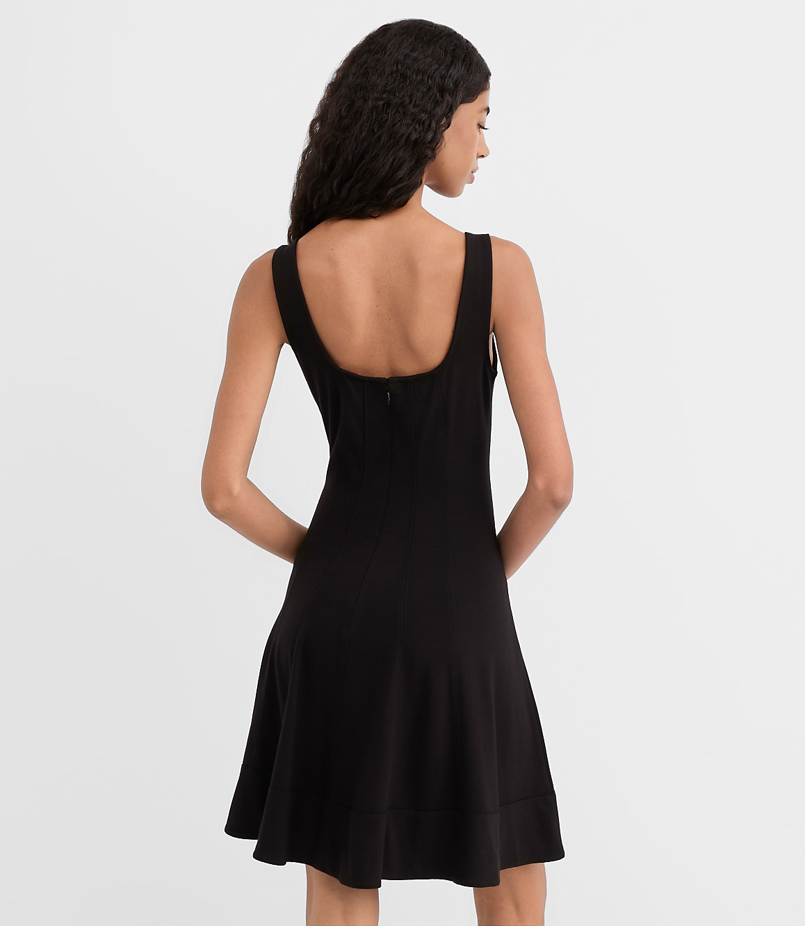 Petite Ponte Seamed Mini Dress