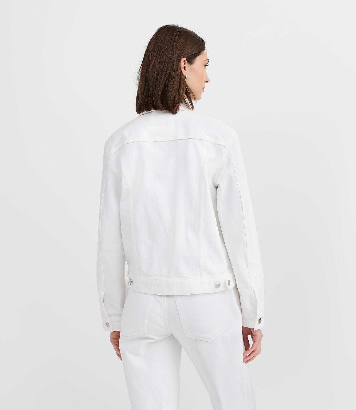 Denim Trucker Jacket in White