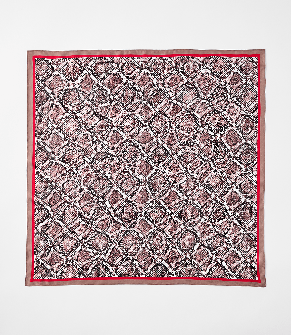 Snake Print Silk Square Scarf