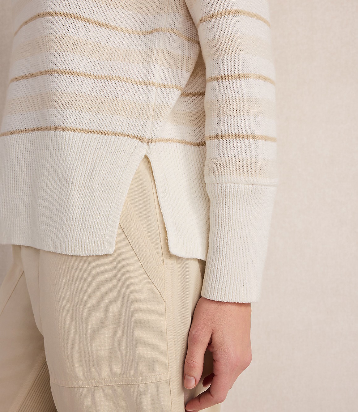 Haven Well Within Cotton Linen Stripe Crewneck