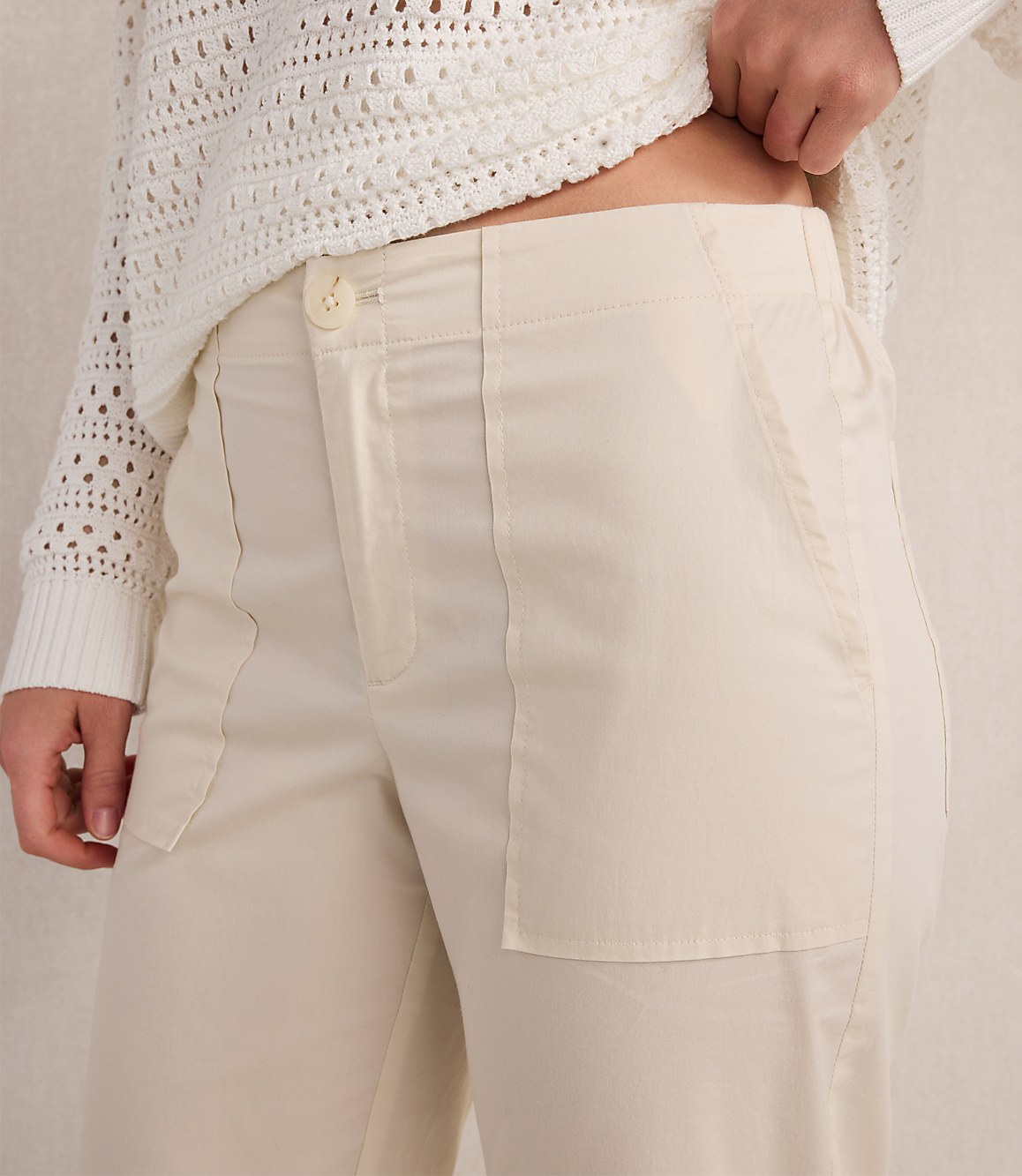 Haven Well Within Organic Cotton Twill Slim Barrel Leg Pants