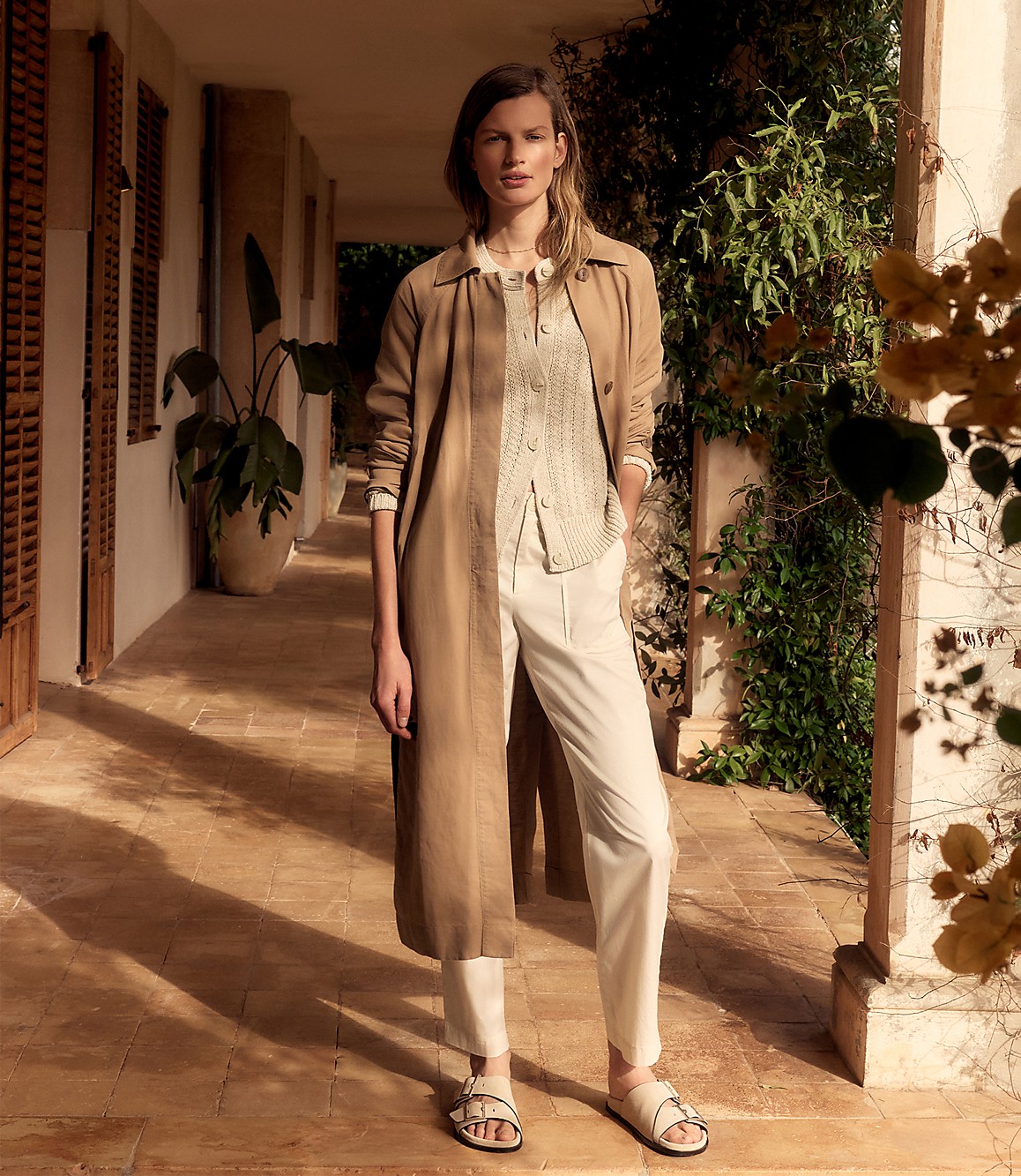 Haven Well Within Organic Cotton Twill Slim Barrel Leg Pants