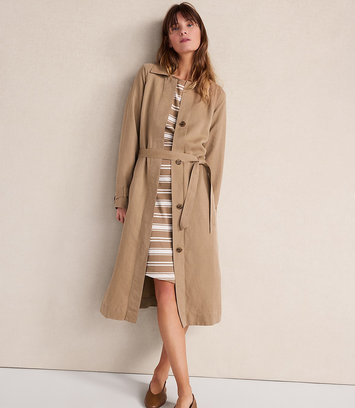 Haven Well Within Linen Blend Dobby Trench Coat