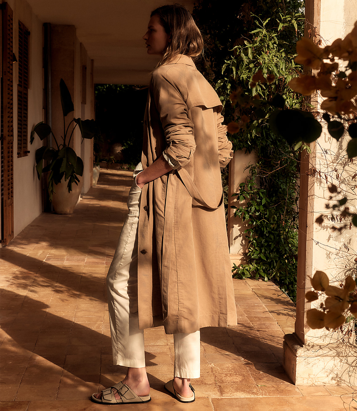 Haven Well Within Linen Blend Dobby Trench Coat