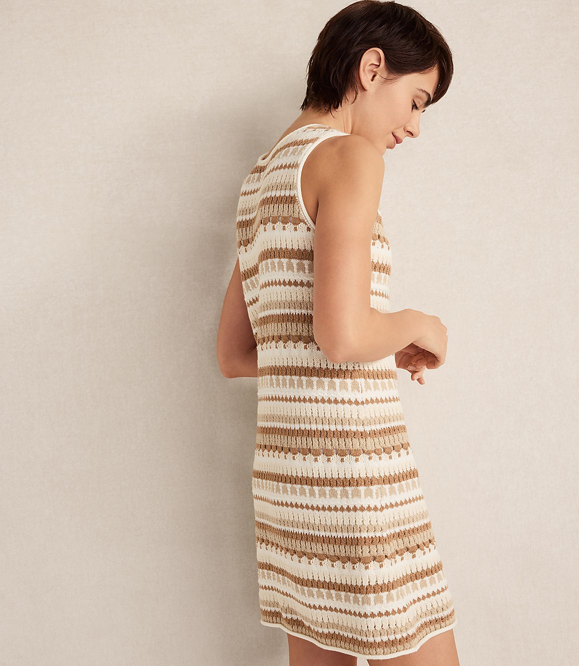 Haven Well Within Cotton Textured Stripe Mini Dress