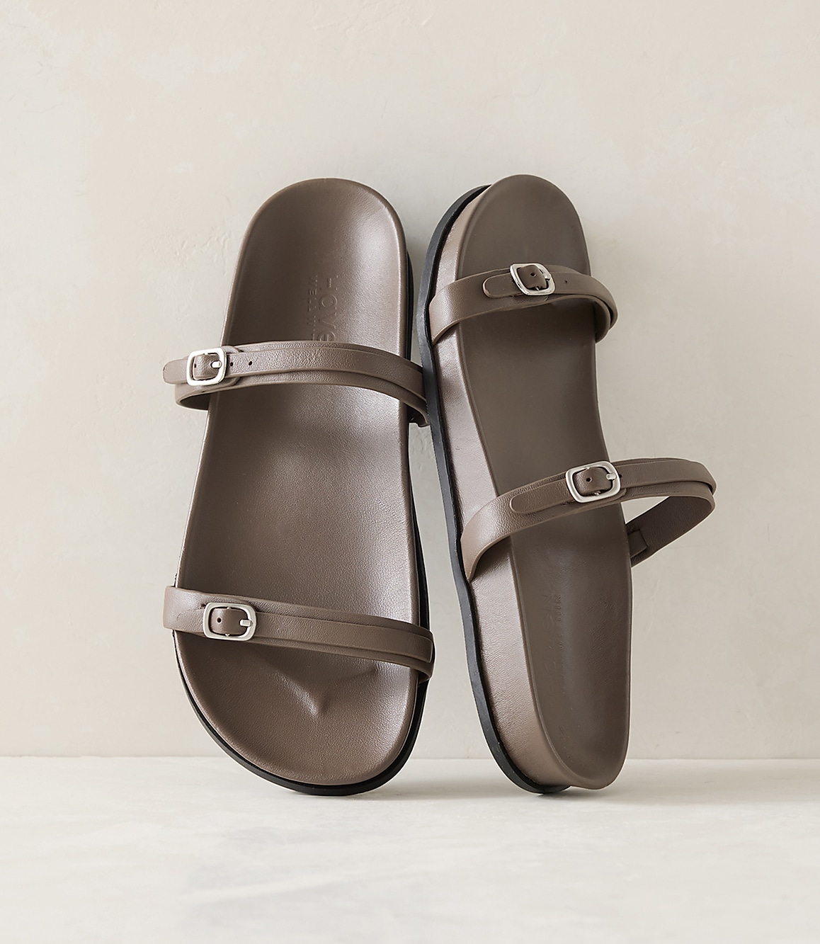 Haven Well Within Leather Double Strap Buckle Sandals