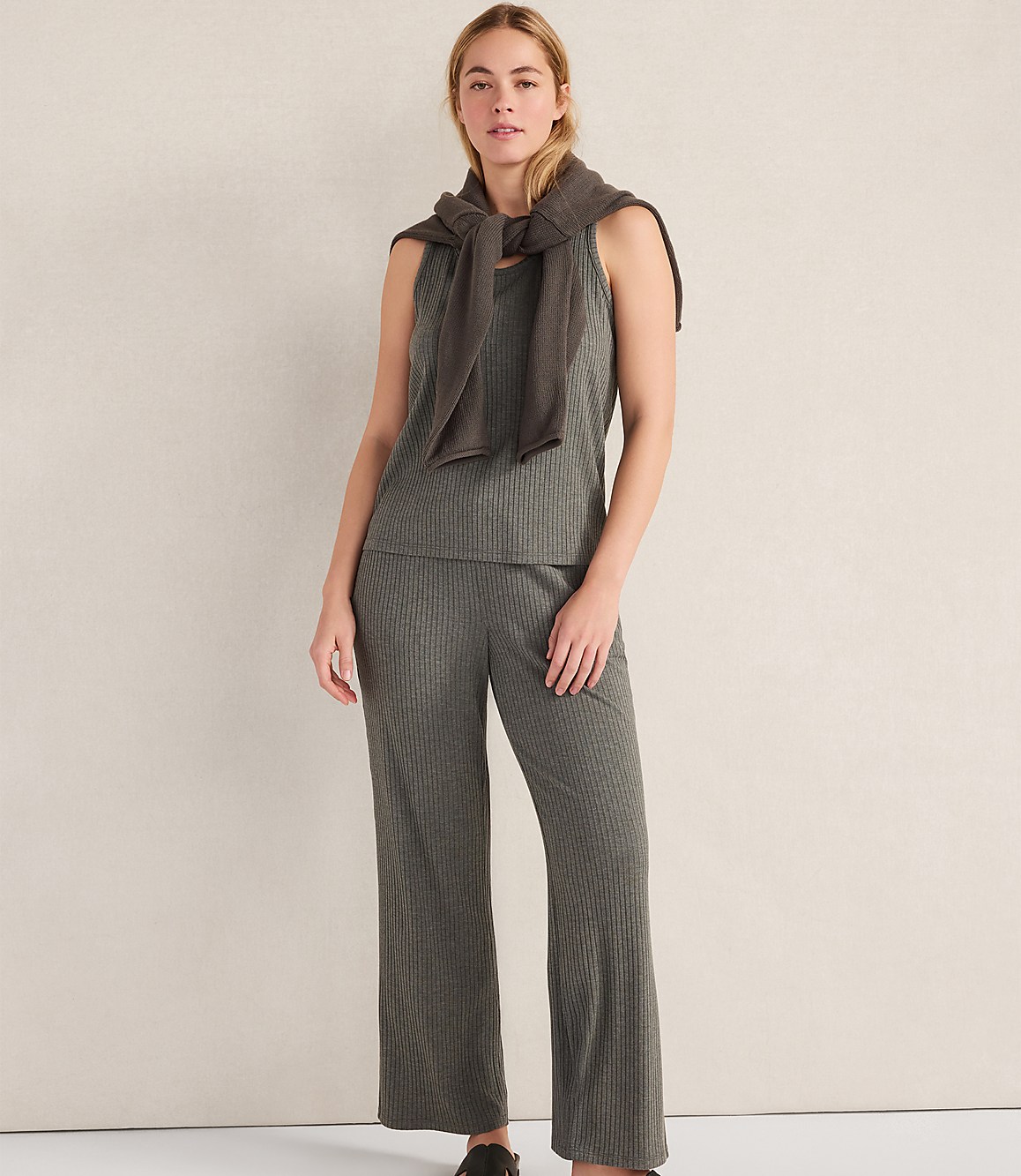 Haven Well Within Drapey Rib Knit Scoop Neck Tank