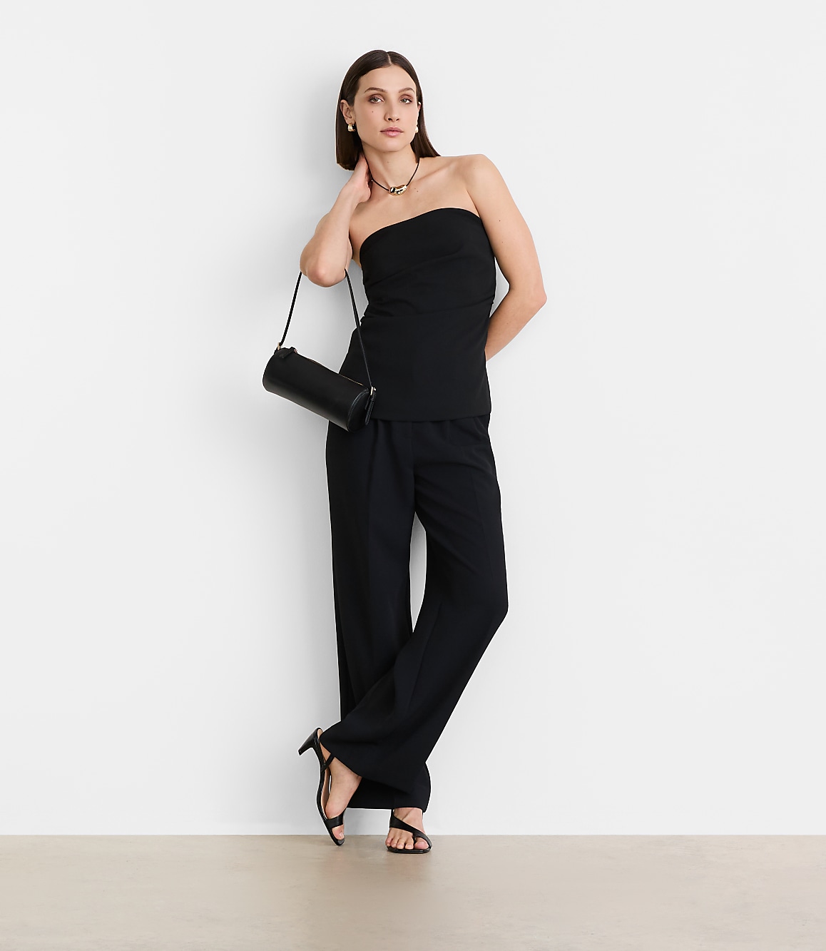 Petite LOFT Versa Crepe Drape Bustier