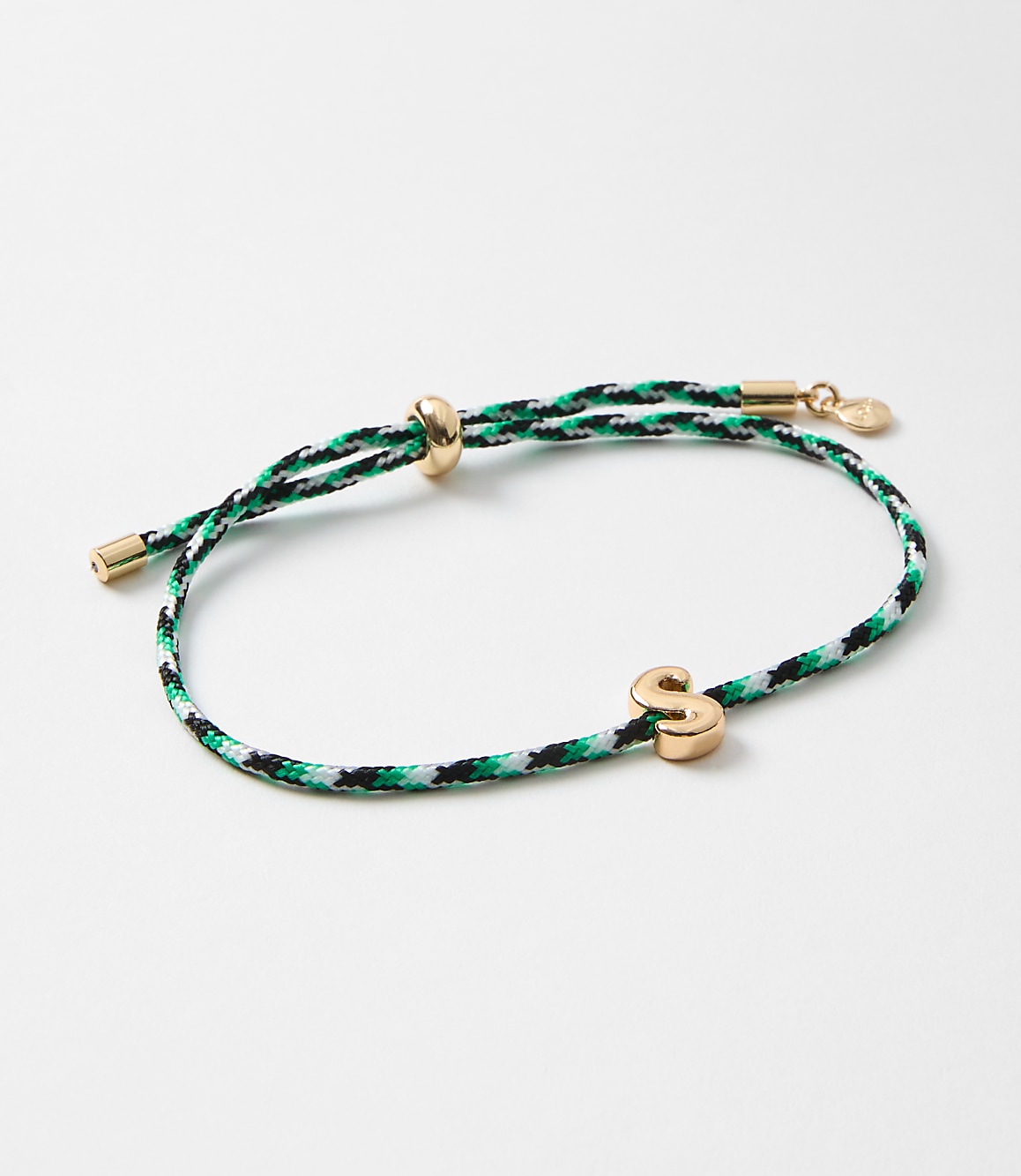 Rope Pull Tie Initial Bracelet