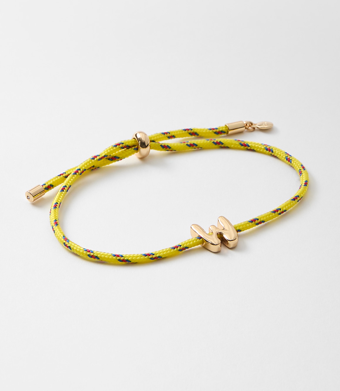 Rope Pull Tie Initial Bracelet