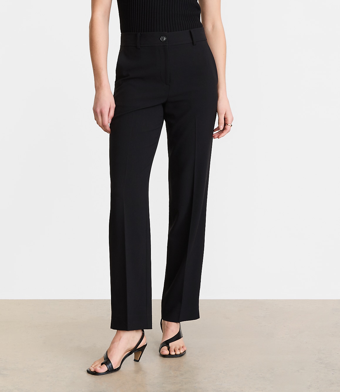 Loft Versa Seasonless Stretch Slim Pants Size 8 Black Women's