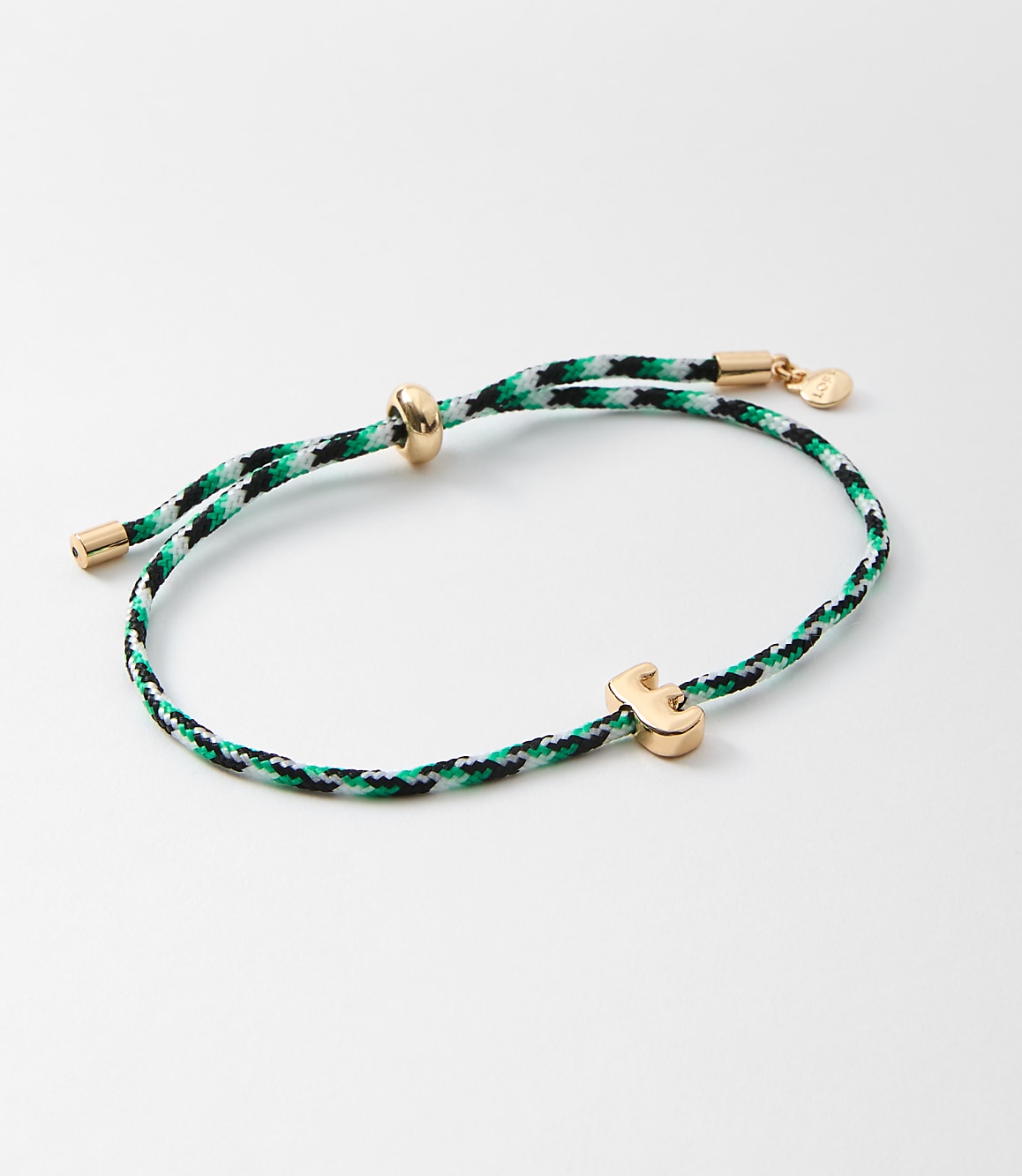 Rope Pull Tie Initial Bracelet