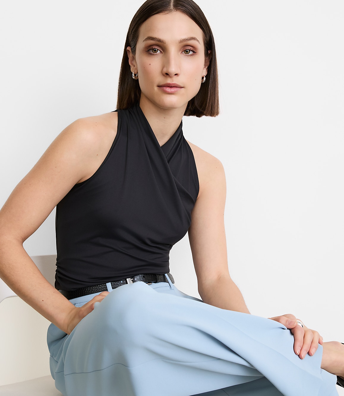 LOFT Versa 360 Knit Crossover Halter Top