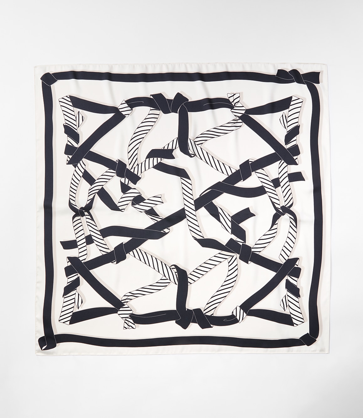 Ribbon Print Square Scarf