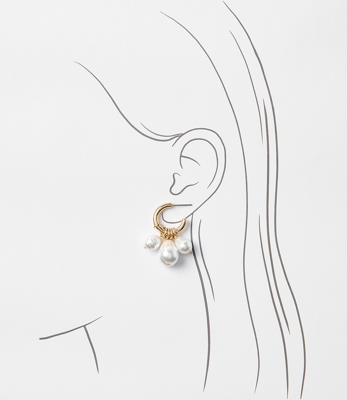 Pearlized Cluster Earrings