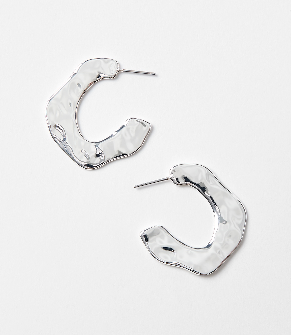 Molded Metal Hoop Earrings