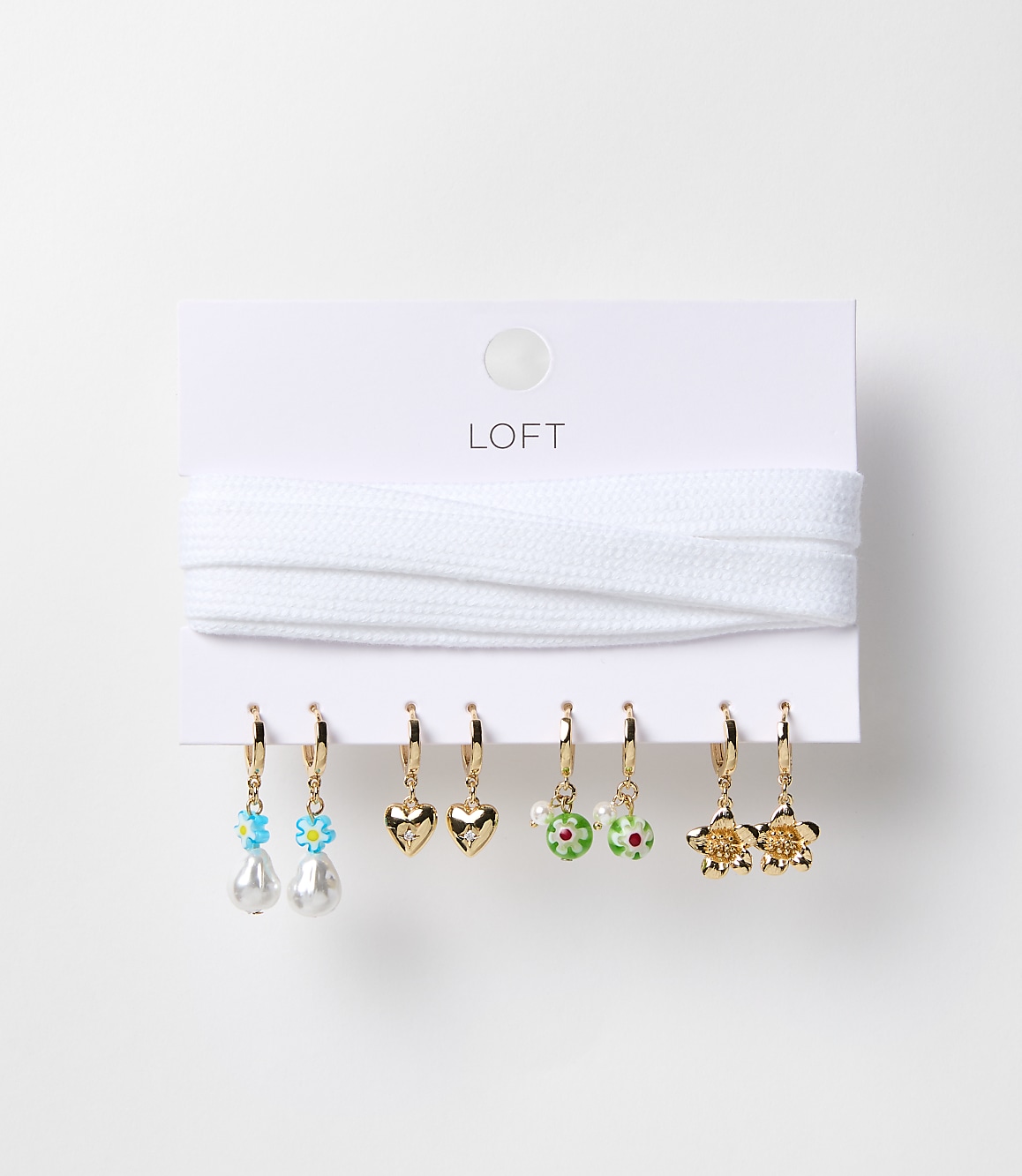 Pearlized Floral Shoe Charm Set