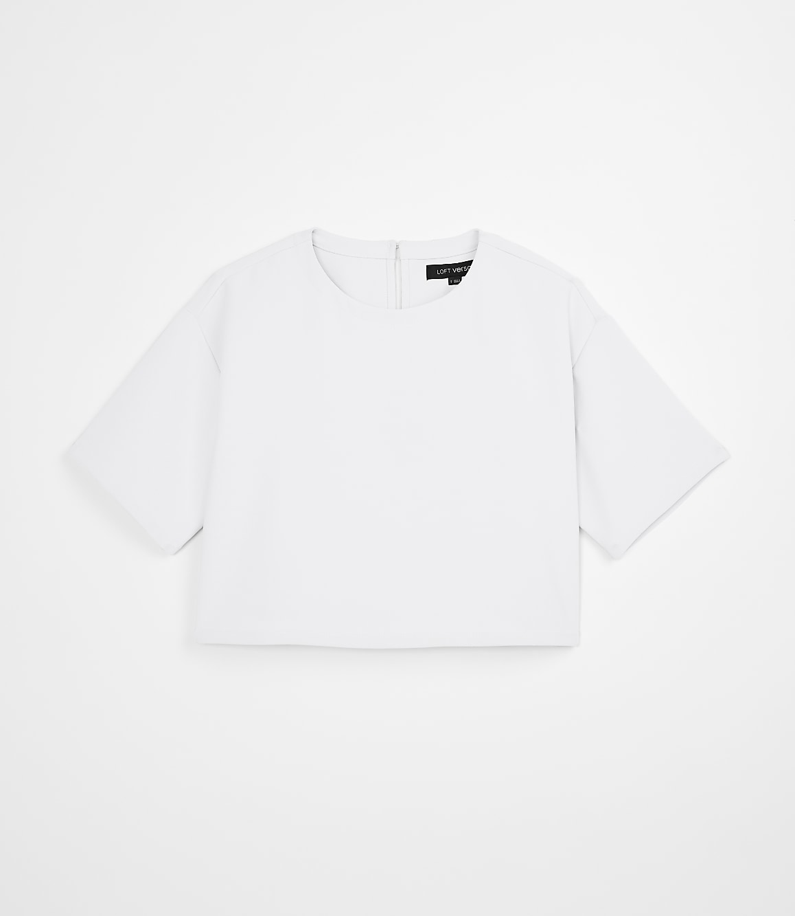 Petite LOFT Versa Crepe Drape Relaxed Tee