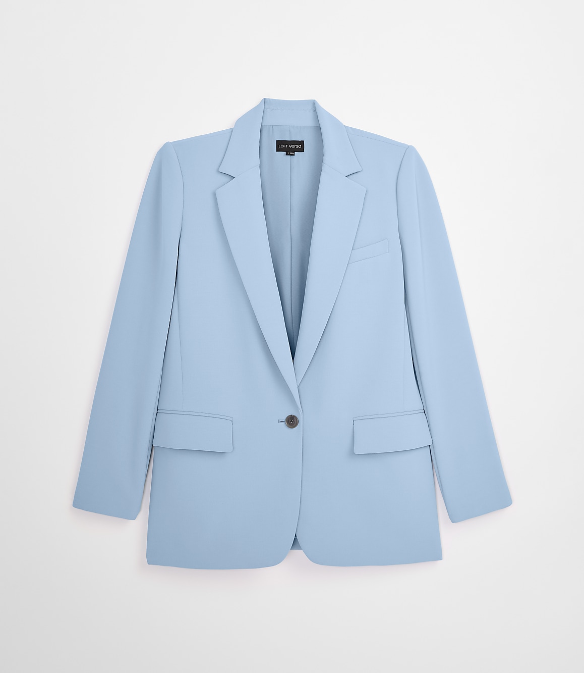 Petite LOFT Versa Crepe Drape Relaxed Blazer