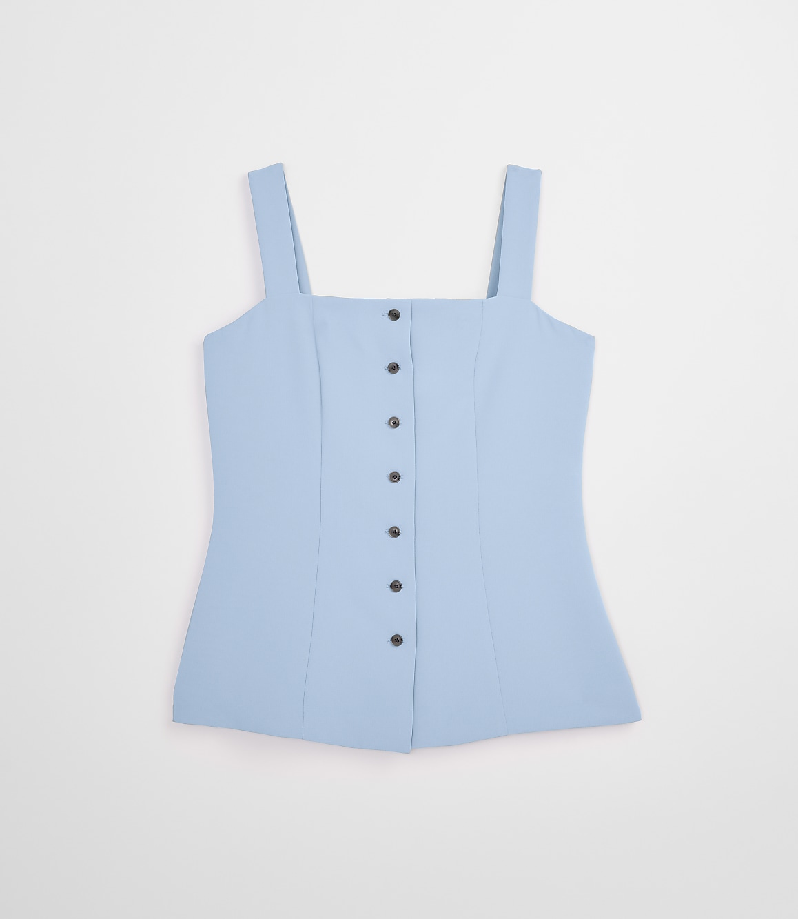 LOFT Versa Crepe Drape Button Bustier Top