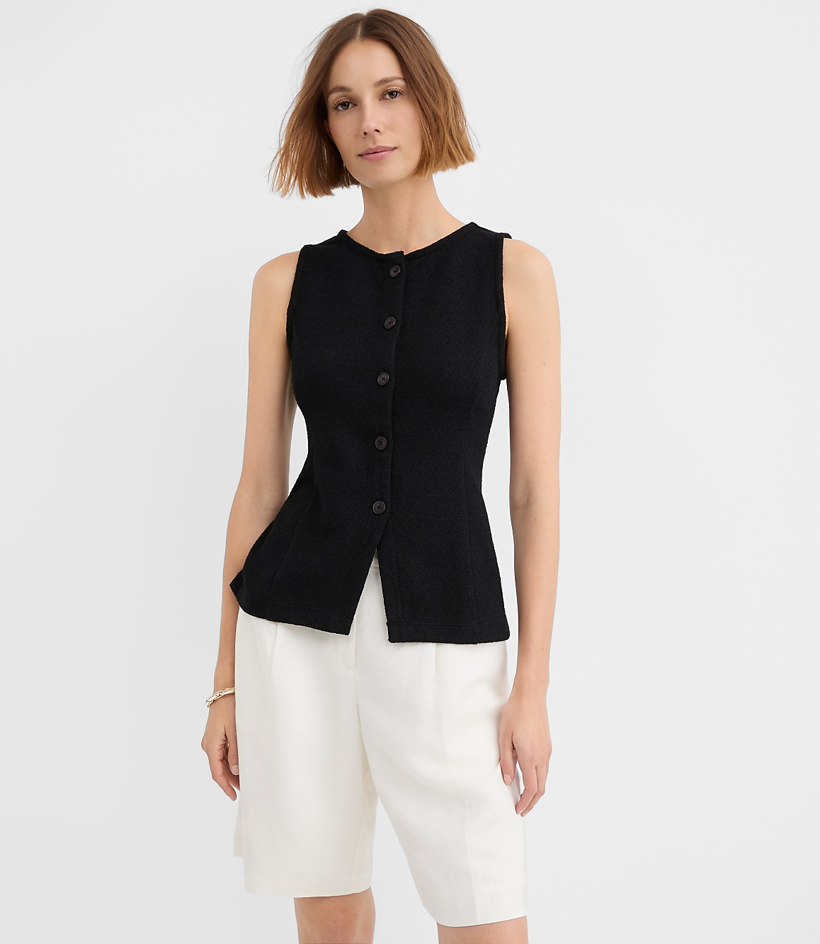 Petite Textured Knit Vest